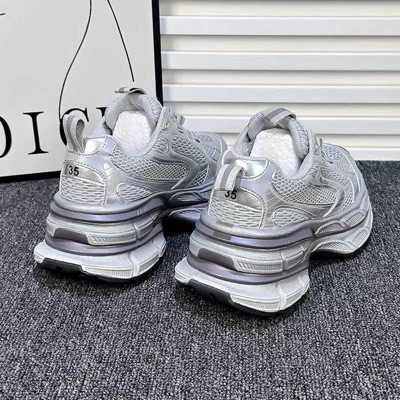 Damen Sneaker Sportlich Reflektierend Bequem