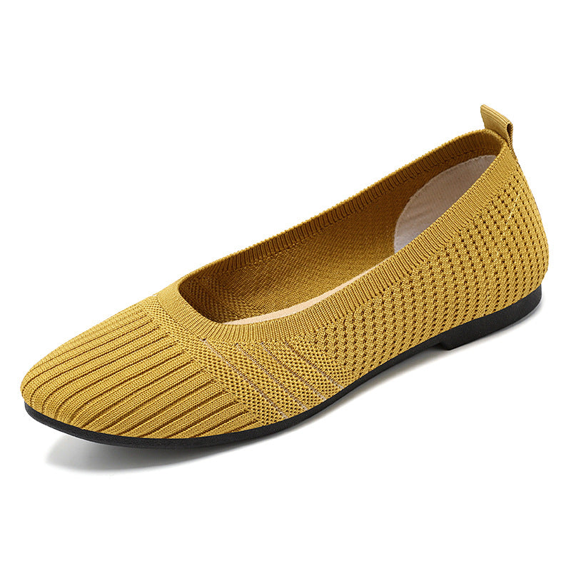 Damen Ballerinas Atmungsaktiv Flexibel Rutschfest Bequem