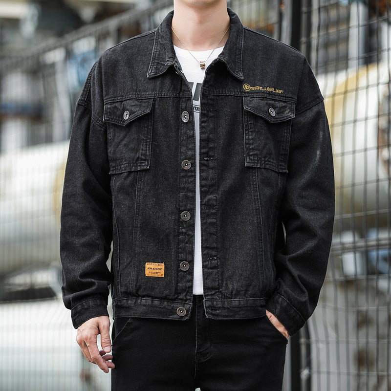Herren Denimjacke Lässig Robust Mit Funktions-Taschen - BerlinGlamour
