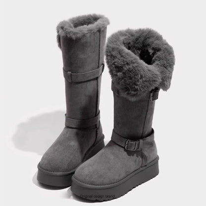 Damen Winterstiefel Weich Warm mit Innenfutter
