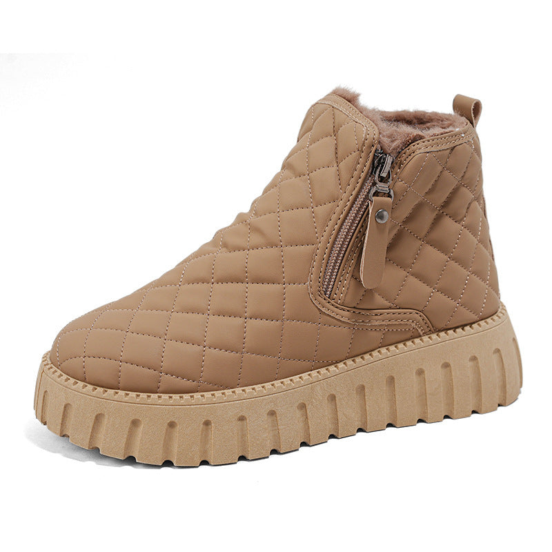 Damen Winterstiefel Isoliert Warm mit Reißverschluss