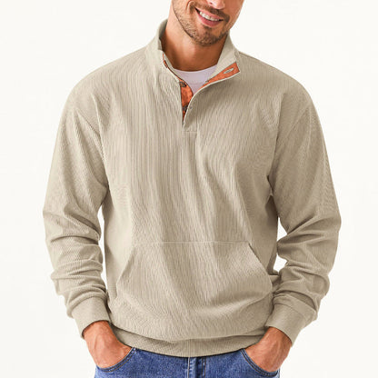 Herren Kapuzenpullover Kuschelig Baumwolle Mit Kunstleder Details