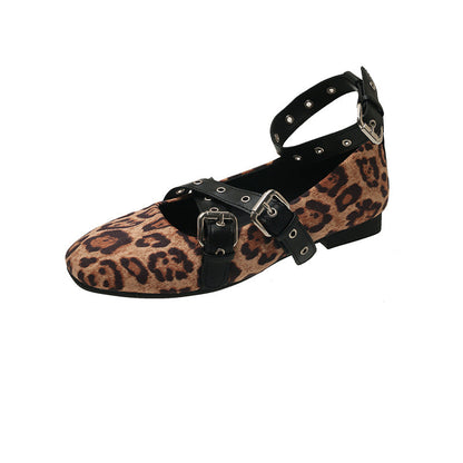 Damen Ballerinas Elegante Schnallen Schuhe Komfortabel