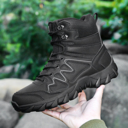 Herren Tactical Boots atmungsaktiv rutschfest Schwarz