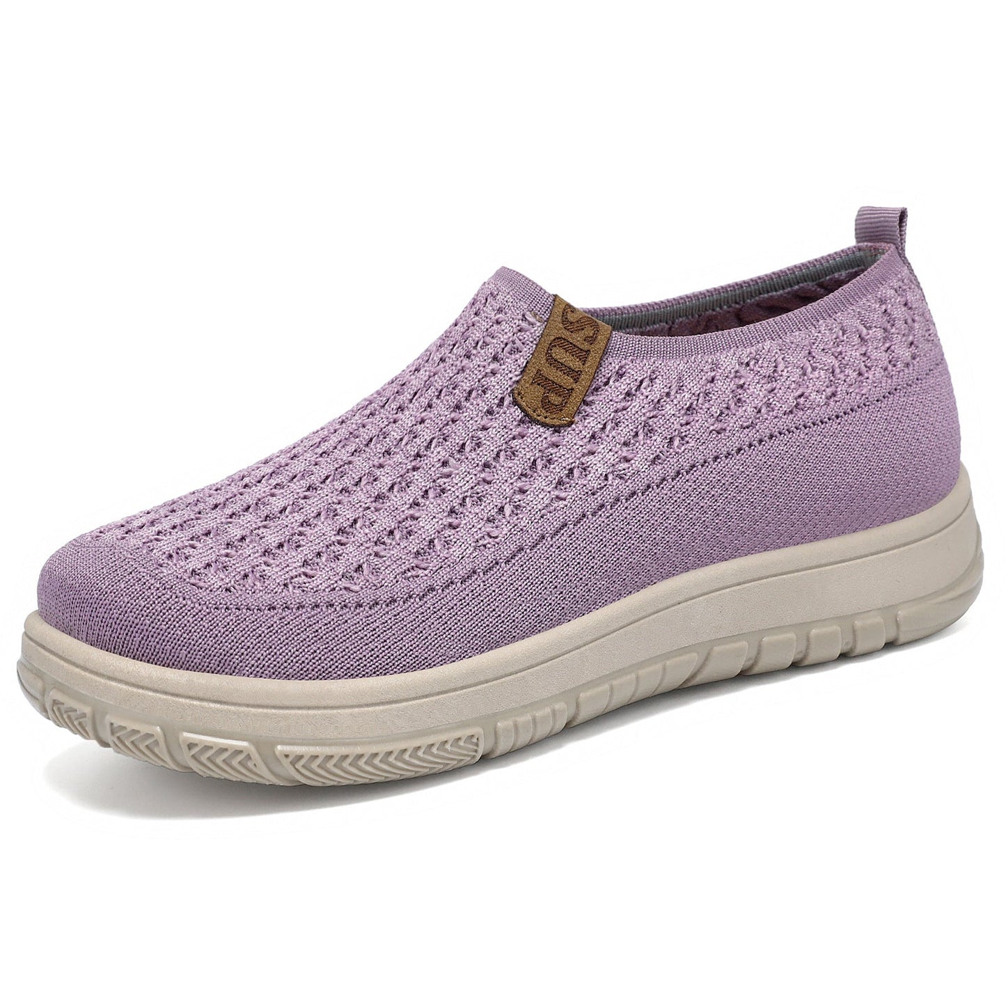 Damen Slip-On Schuhe Elastisch Bequem Strick