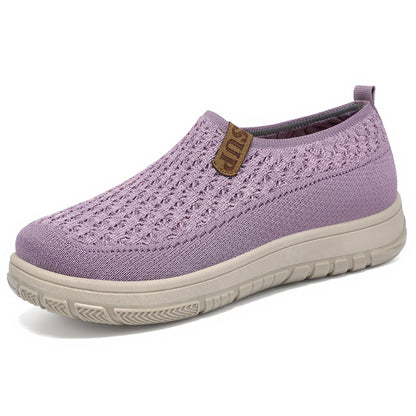 Damen Slip-On Schuhe Elastisch Bequem Strick