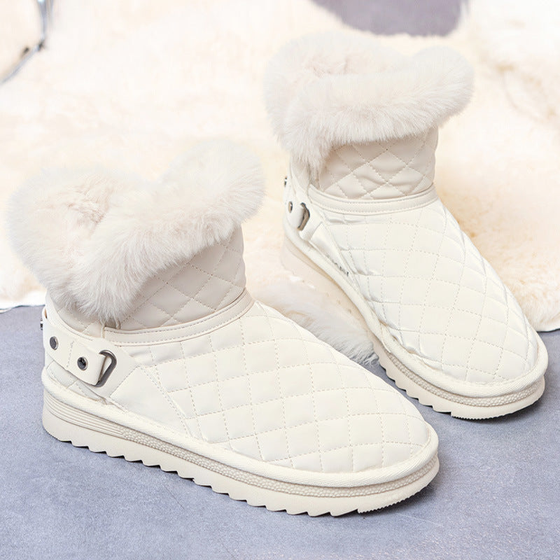 Damen Winterstiefel Kuschelig Warm Kunstfell Modisch - BerlinGlamour