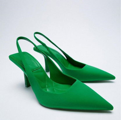 Damen Sling Pumps Hochzeitsschuhe Elegant Blockabsatz Damen Schuhe