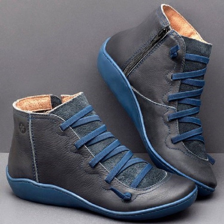 Damen Stiefeletten Modisch Weiches Leder - BerlinGlamour
