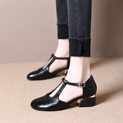 Damen Pumps mit geflochtenem Detail und hohem Absatz Elegant