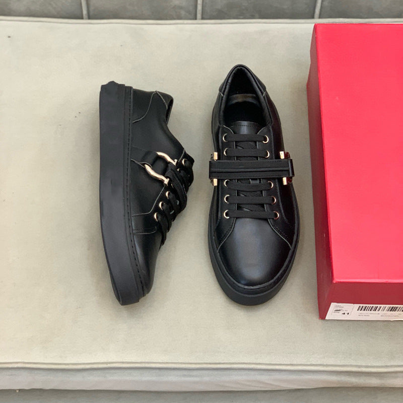 Damen Sneaker Rutschfest Schnallen Detail Modern