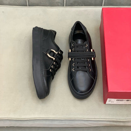 Damen Sneaker Rutschfest Schnallen Detail Modern