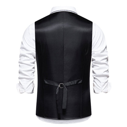 Herren Anzugweste Elegant Modern Karomuster Slimfit