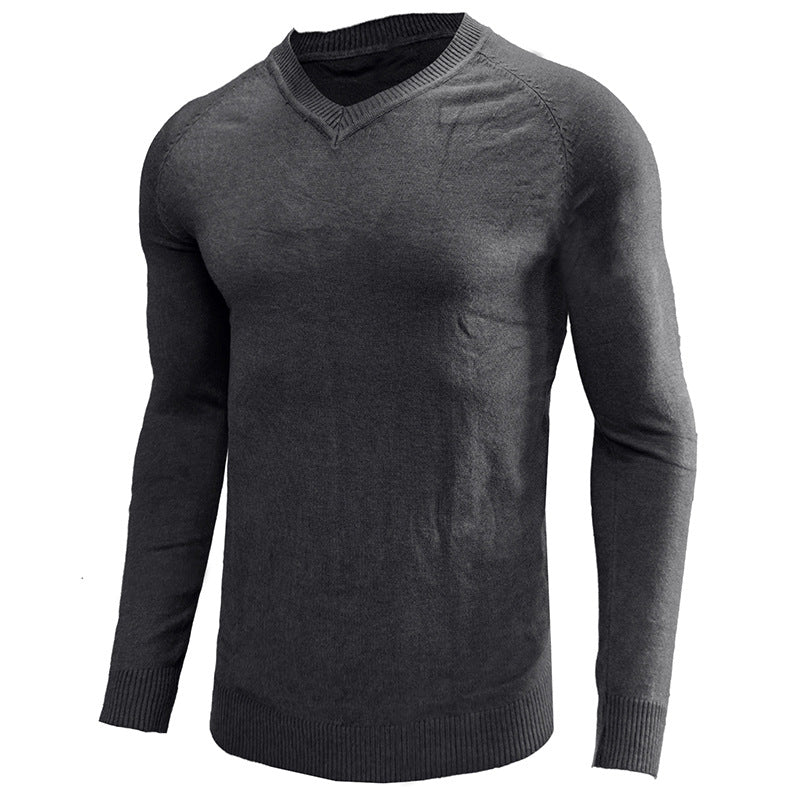 Herren Pullover V-Ausschnitt Weich Strick Eleganz