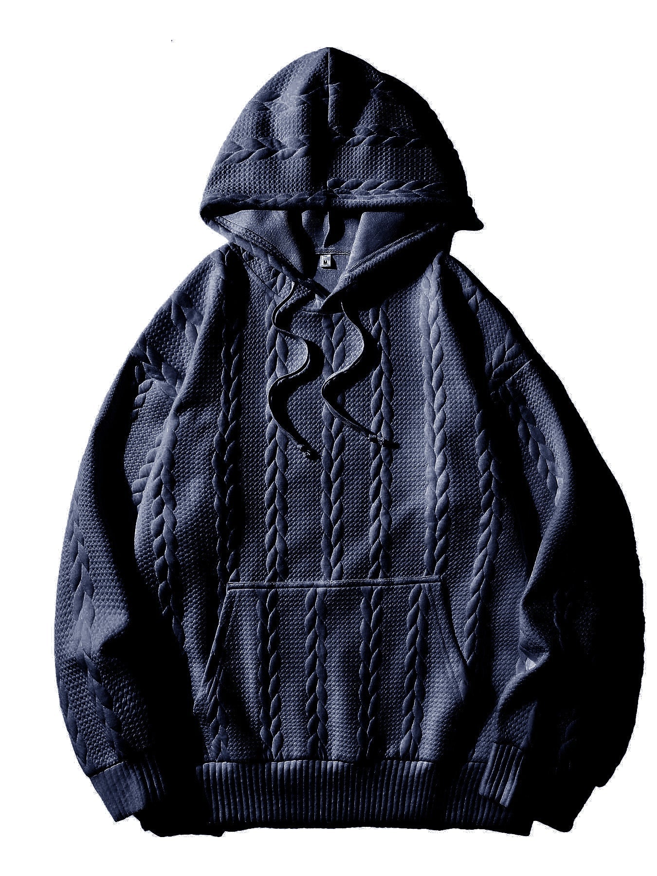 Herren Kapuzenpullover Struktur Muster Grau Modern