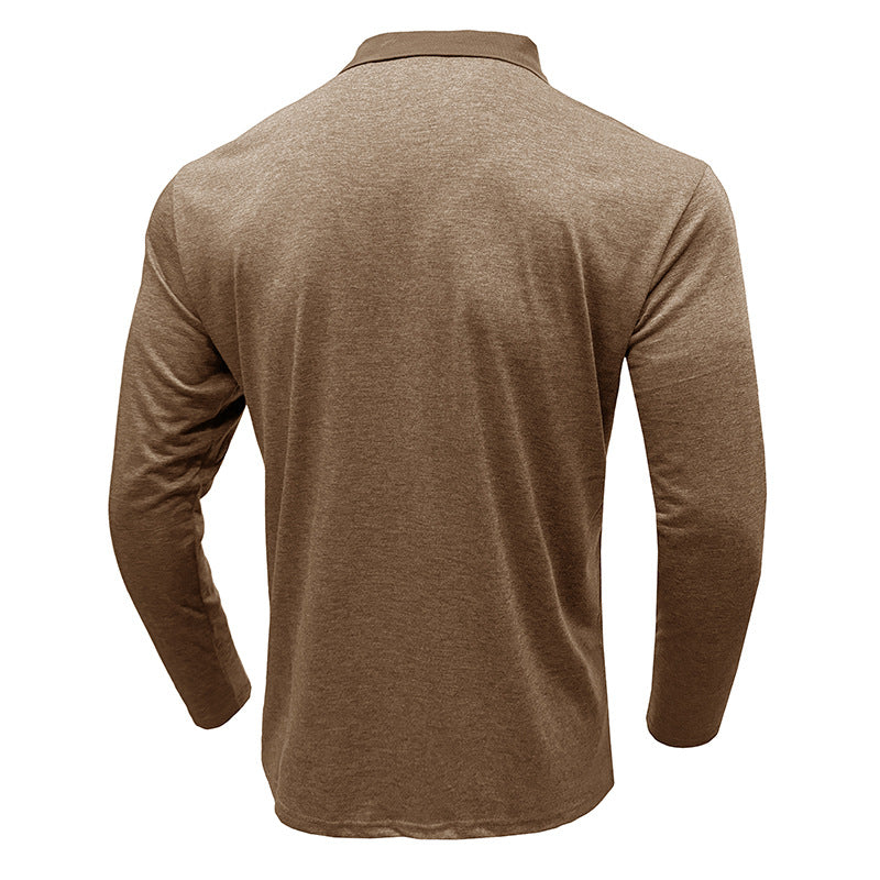Herren Polohemd Langarm Modern Elegant