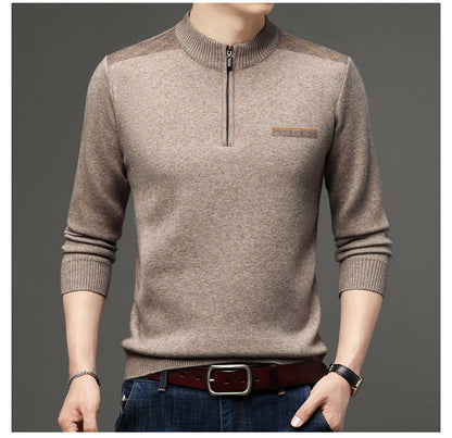 Eleganter Herren Pullover Halbzip Modern