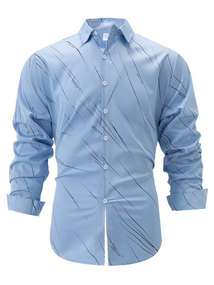Herren Langarmhemd Modern mit Farbenfrohem Design Berlin Style
