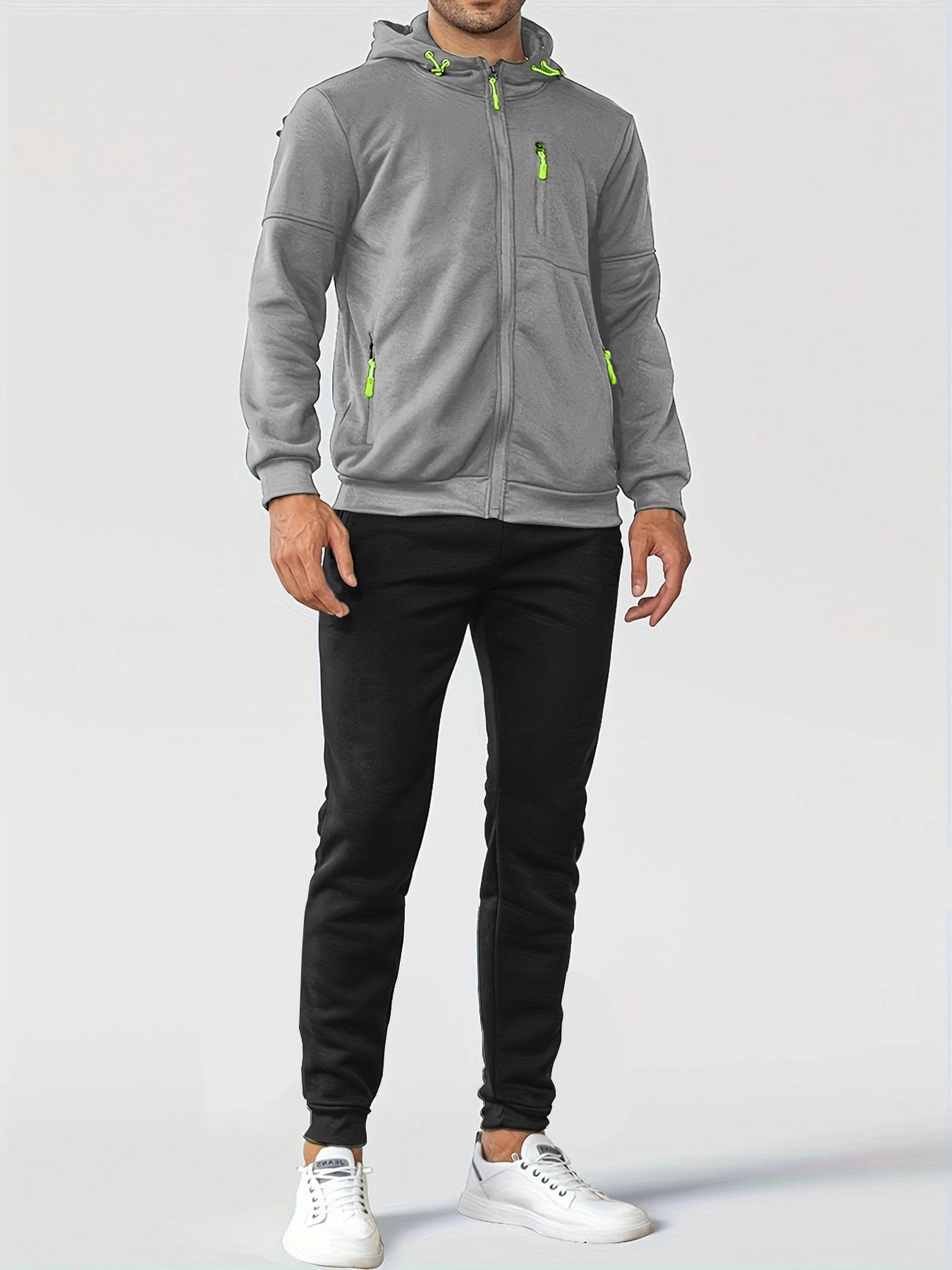 Herren Fleecejacke Sportlich Ergonomisch Mit Taschen