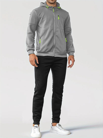 Herren Sportset Jogginghose Sweatjacke Funktionstaschen