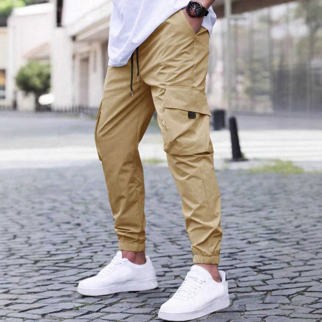Herren Cargo-Jogger Bequem Elastisch Viel Taschen - BerlinGlamour