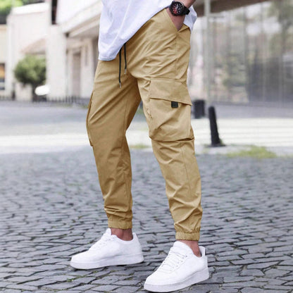 Herren Cargo-Jogger Bequem Elastisch Viel Taschen - BerlinGlamour