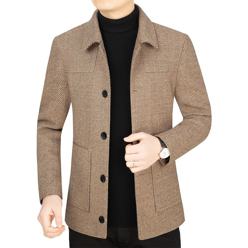 Herren Jacke Modern Slim Fit V-Ausschnitt Schick