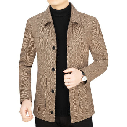 Herren Jacke Modern Slim Fit V-Ausschnitt Schick