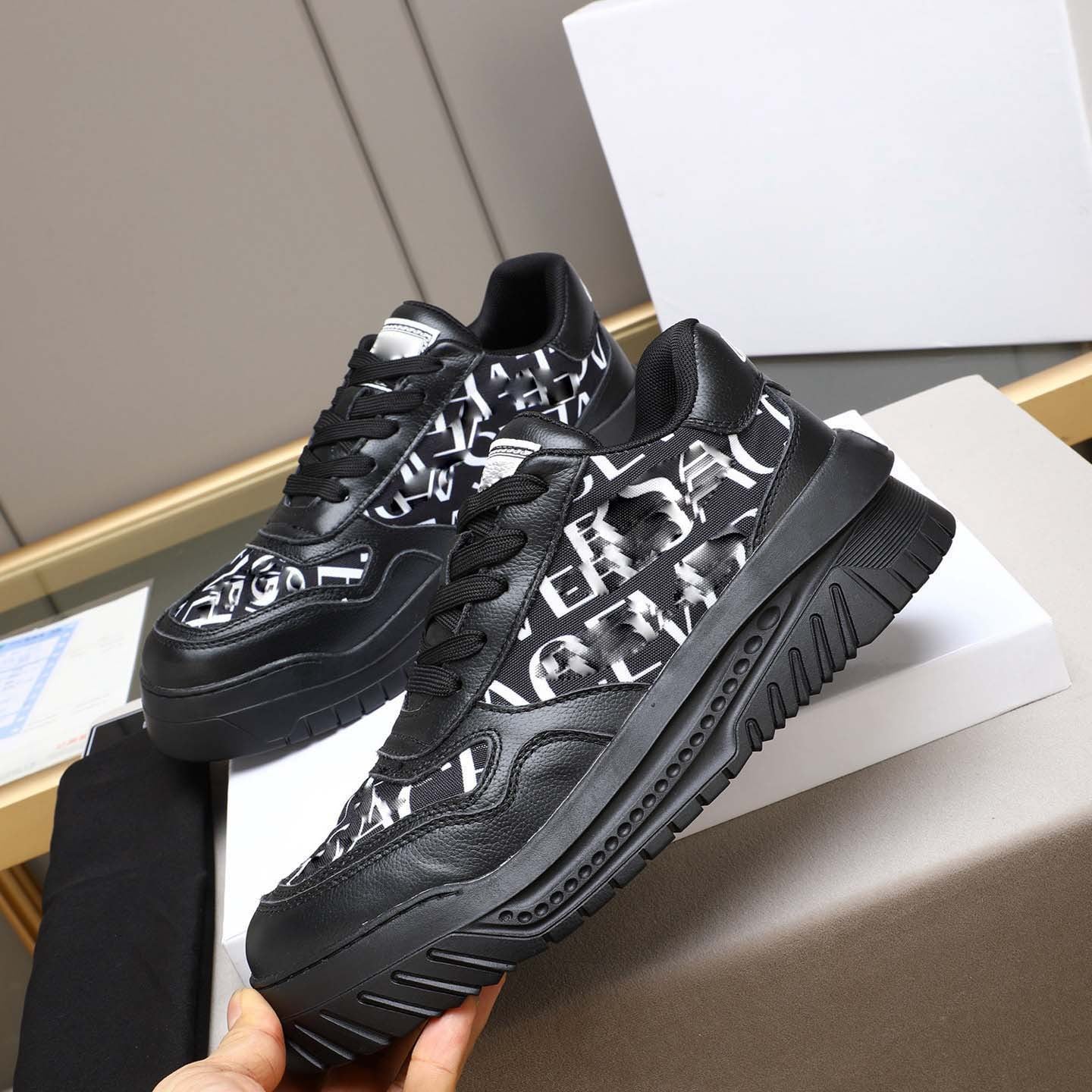 Damen Sneaker Sportlich Trendy Druckmuster