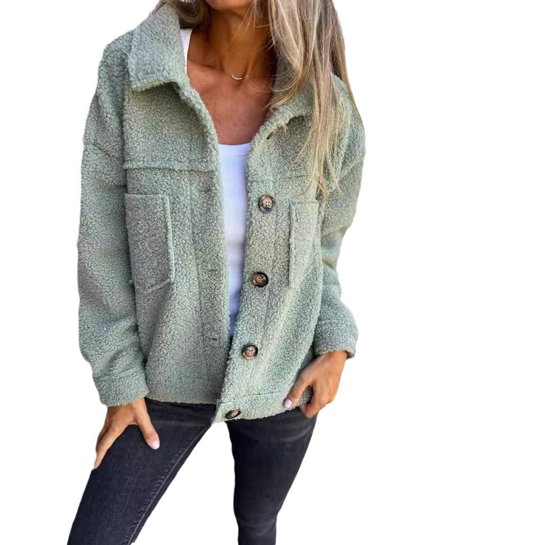 Weiche Fleece-Hemdjacke Damenjacke Warm