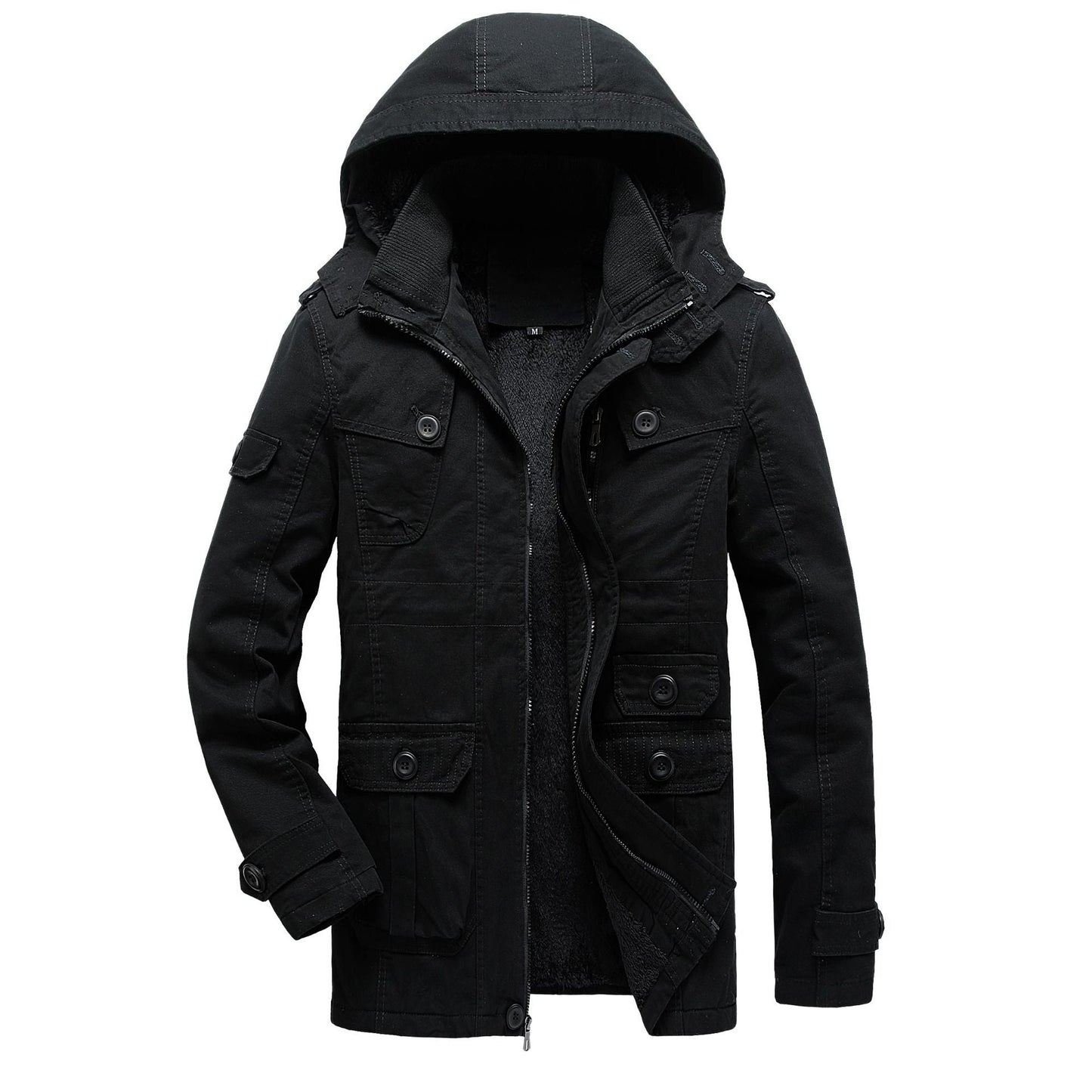 Herren Freizeitjacke Casual Modern Schwarz
