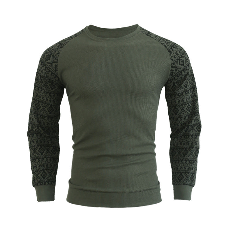 Herren Pullover Langarm Modern Rundhals mit Muster