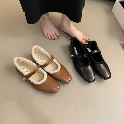 Damen Ballerinas Weich Bequem Mit Riemchen - BerlinGlamour