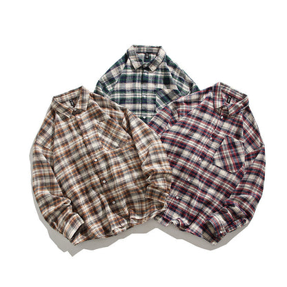 Herren komfortables Flanellhemd mit modernem Karomuster und Brusttasche BerlinGlamour.