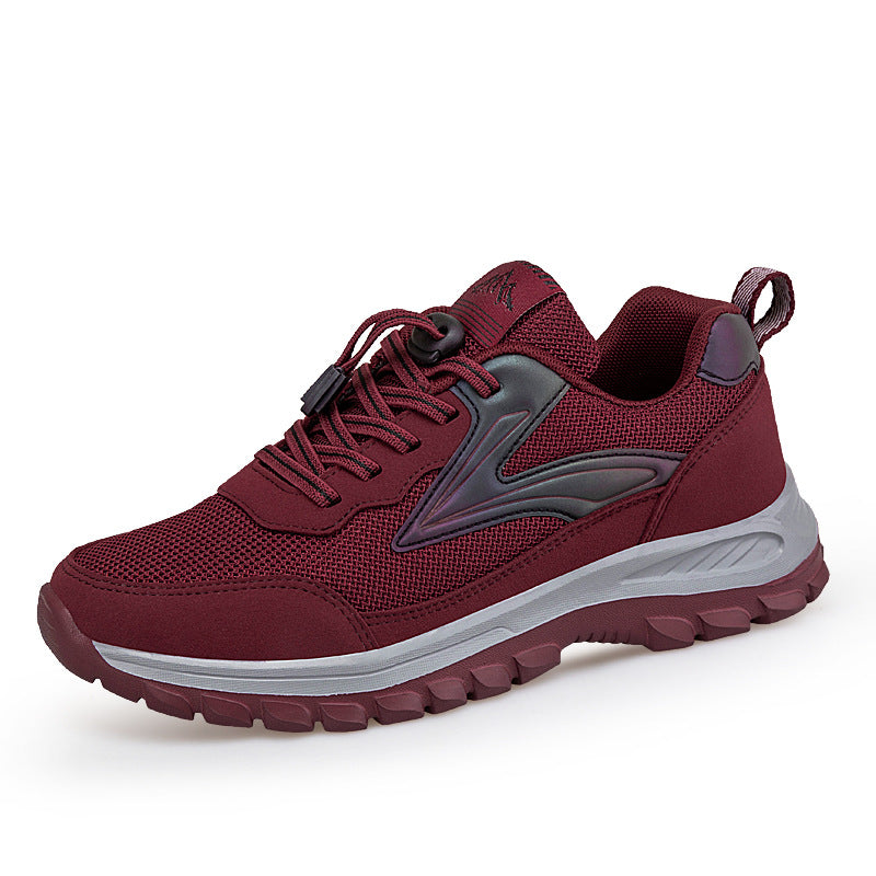 Damen Sport-Sneaker Atmungsaktiv Rutschfest Laufschuhe Schwarz