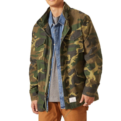 Herren Parka Jacke Wasserabweisend mit verstellbarem Kragen und Taschen