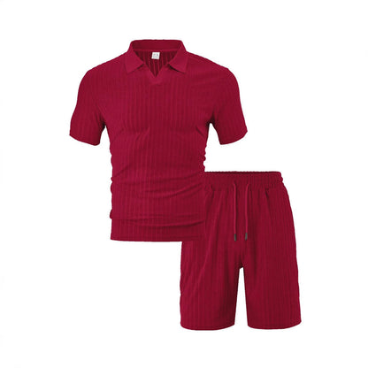 Herren Freizeit-Set Baumwoll Mix Elastisch Modern