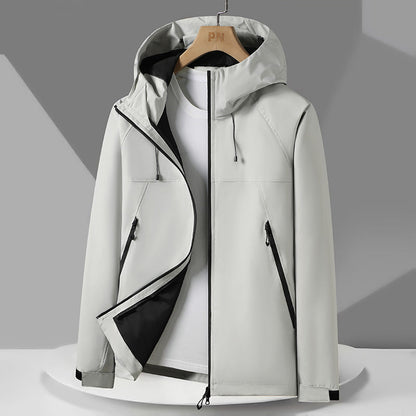 Herren Wetterjacke Atmungsaktiv mit Kapuze Wasserdicht