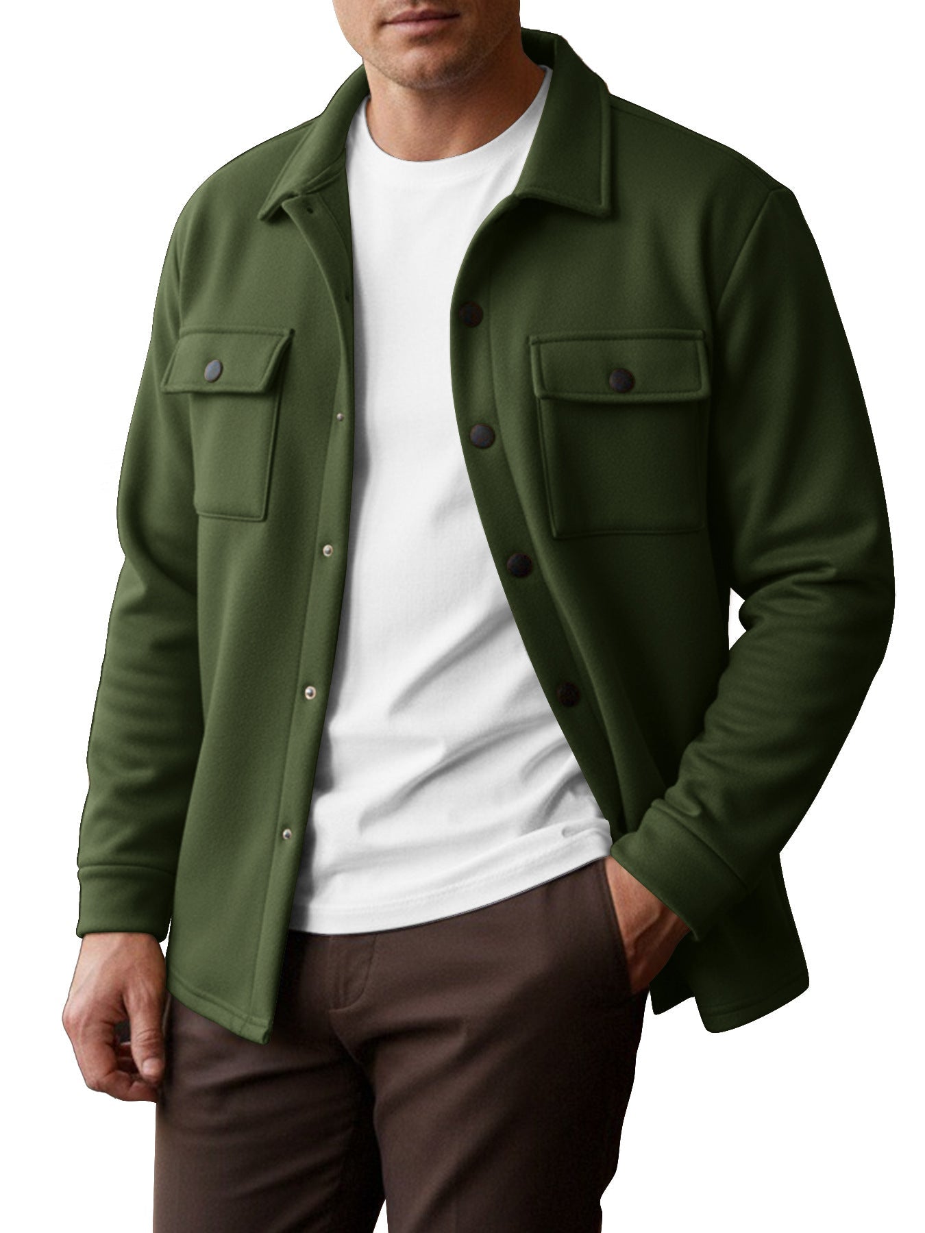 Herren Hemd Freizeit Verschließbare Brusttaschen Modern