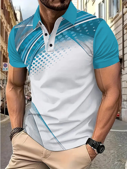 Herren Poloshirt Grafikdesign Atmungsaktiv Modern