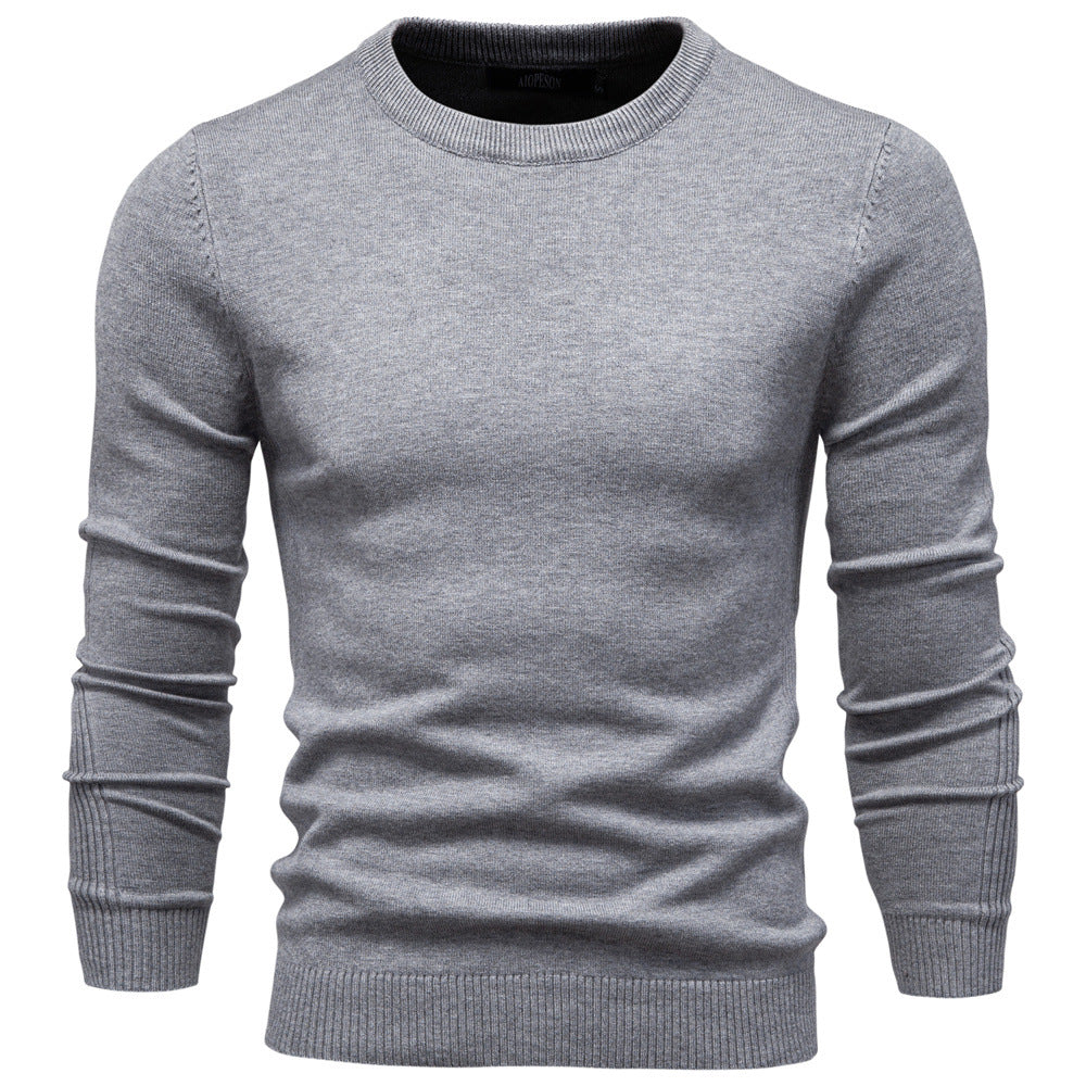 Herren Pullover Rundhals aus Baumwolle Hochwertig Bequem