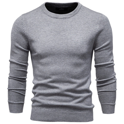 Herren Pullover Rundhals aus Baumwolle Hochwertig Bequem