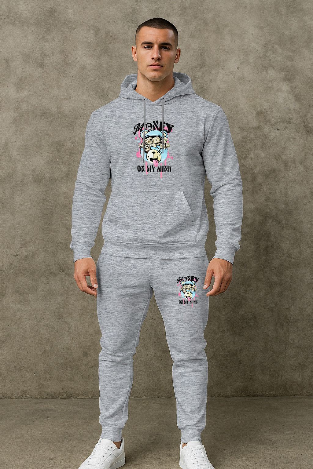 Herren Jogginganzug Grafikdruck Berlin Streetwear