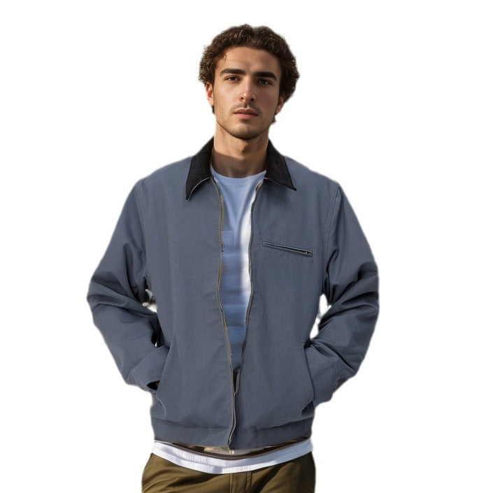 Die Herren elegante Arbeitsjacke mit praktischen ReißverschlusstaschenBerlinGlamour ist ein Produkt, das sowohl männliche als auch weibliche Nutzer stärken kann. Diese elegante und robuste