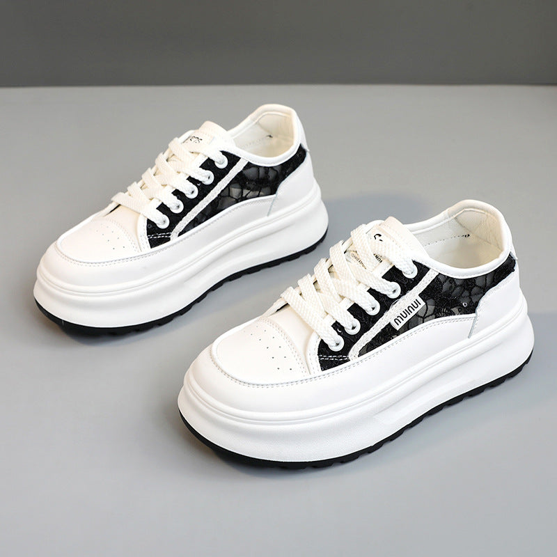 Damen Plateau Sneaker High Heel Sportschuh Trendy