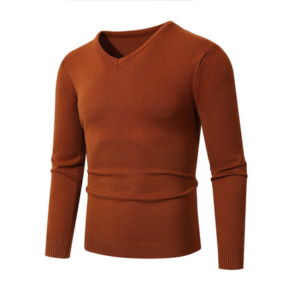Herren Pullover V-Ausschnitt Eleganter Baumwolle Qualität