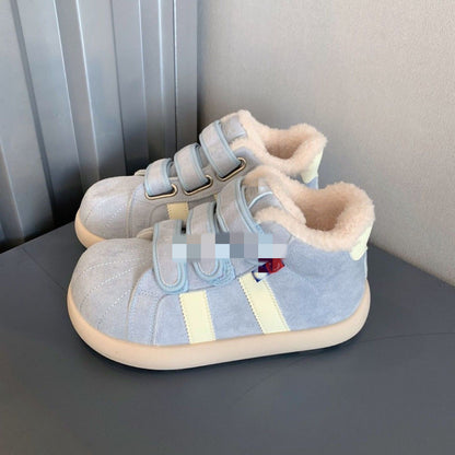 Damen Sneaker Warmfutter Klettverschluss Winter Schuhe - BerlinGlamour