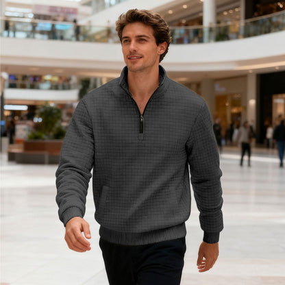 Herren Sportlicher Pullover mit Halbhoher Geschlossenem Kragen Berlin Glamour