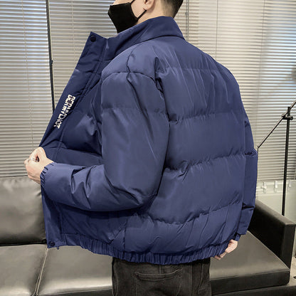 Herren Steppjacke Wärmeisoliert Winterjacke Schwarz