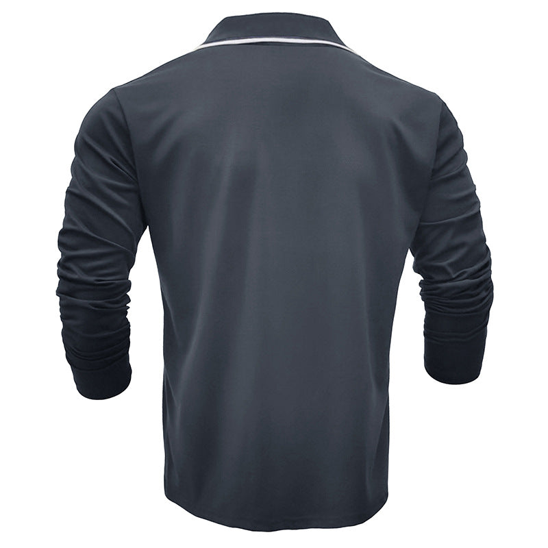 Herren Langarmshirt Funktionsshirt Reißverschluss Sportlich